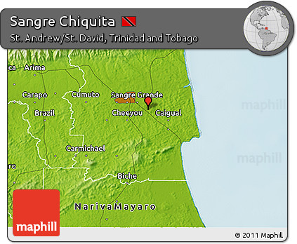 Physical 3D Map of Sangre Chiquita