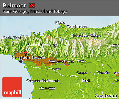Physical 3D Map of Belmont