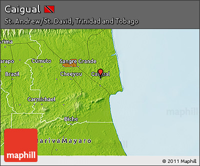 Physical 3D Map of Caigual