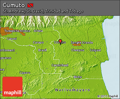 Physical 3D Map of Cumuto