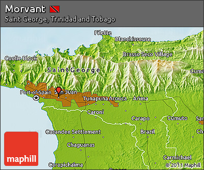 Physical 3D Map of Morvant
