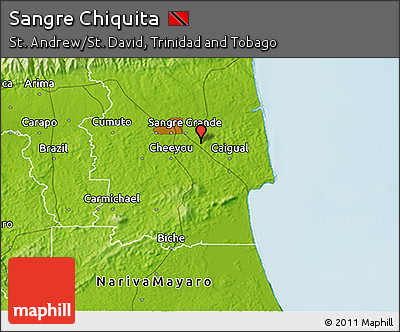 Physical 3D Map of Sangre Chiquita