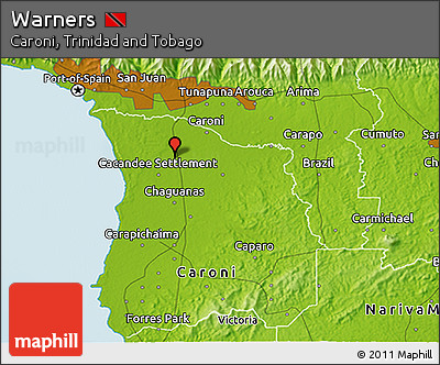 Physical 3D Map of Warners