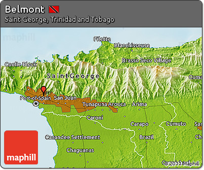 Physical 3D Map of Belmont