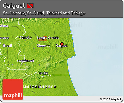 Physical 3D Map of Caigual