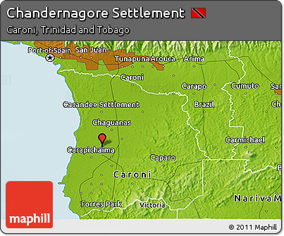 Physical 3D Map of Chandernagore Settlement