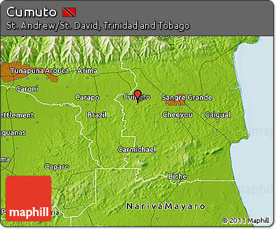 Physical 3D Map of Cumuto
