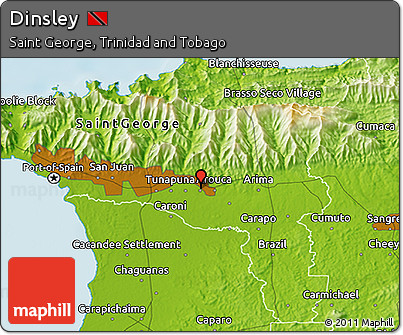 Physical 3D Map of Dinsley