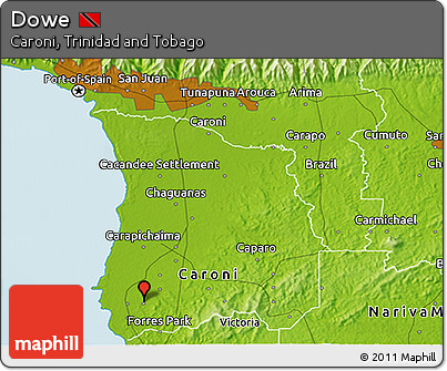 Physical 3D Map of Dowe