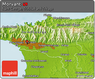 Physical 3D Map of Morvant