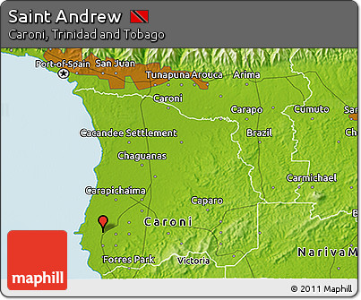 Physical 3D Map of Saint Andrew