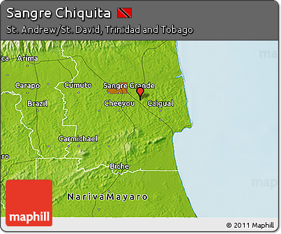 Physical 3D Map of Sangre Chiquita