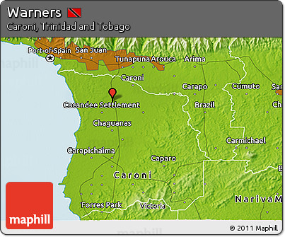 Physical 3D Map of Warners
