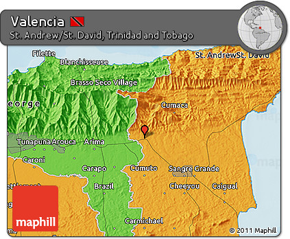 Political 3D Map of Valencia