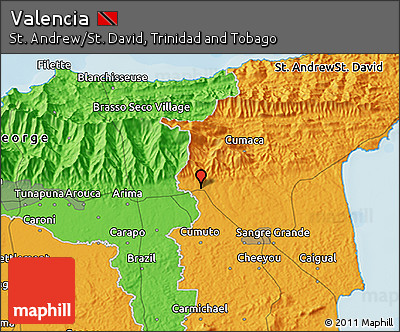 Political 3D Map of Valencia