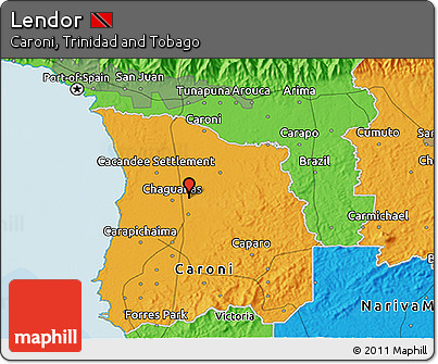Political 3D Map of Lendor