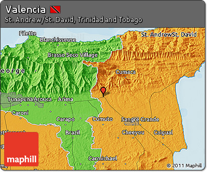 Political 3D Map of Valencia