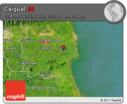 Satellite 3D Map of Caigual