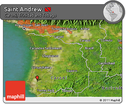 Satellite 3D Map of Saint Andrew