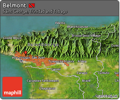 Satellite 3D Map of Belmont