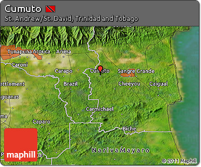 Satellite 3D Map of Cumuto