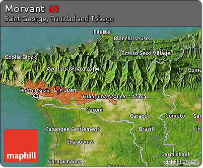 Satellite 3D Map of Morvant