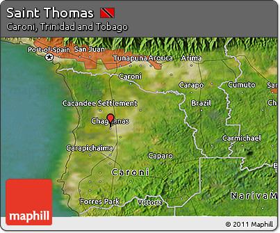 Satellite 3D Map of Saint Thomas