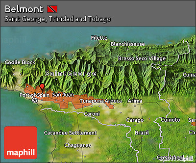 Satellite 3D Map of Belmont