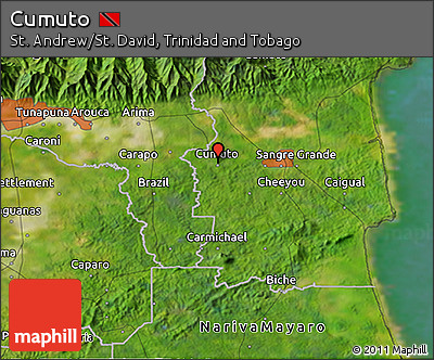 Satellite 3D Map of Cumuto