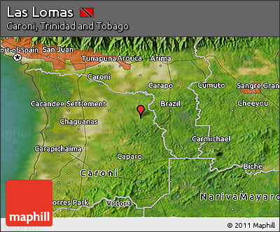 Satellite 3D Map of Las Lomas