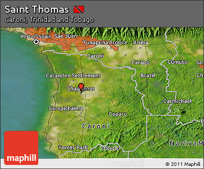 Satellite 3D Map of Saint Thomas