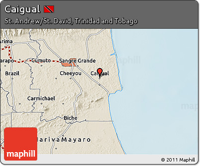 Shaded Relief 3D Map of Caigual