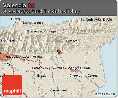 Shaded Relief 3D Map of Valencia