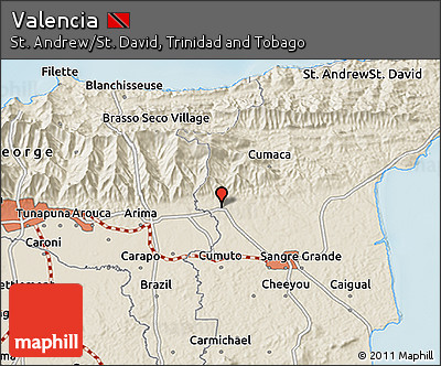 Shaded Relief 3D Map of Valencia