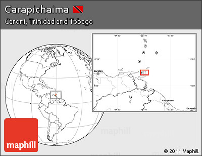 Blank Location Map of Carapichaima