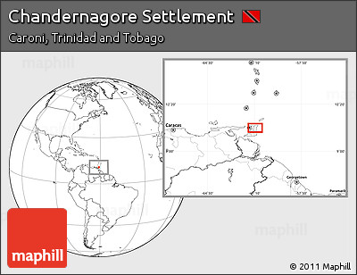 Blank Location Map of Chandernagore Settlement