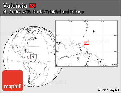 Blank Location Map of Valencia