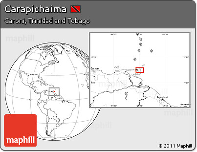 Blank Location Map of Carapichaima