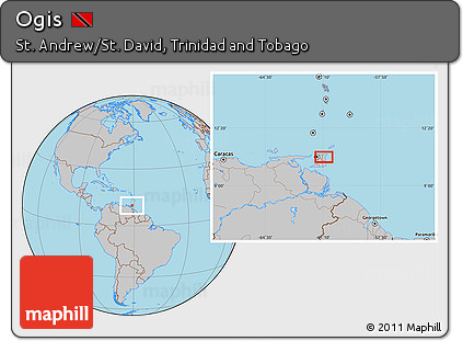 Gray Location Map of Ogis