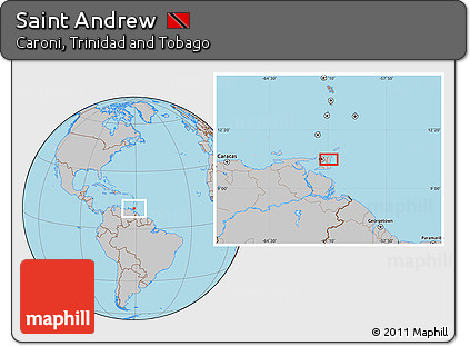 Gray Location Map of Saint Andrew