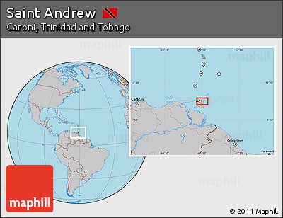Gray Location Map of Saint Andrew