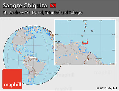 Gray Location Map of Sangre Chiquita