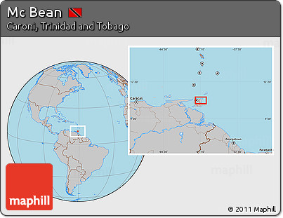 Gray Location Map of Mc Bean