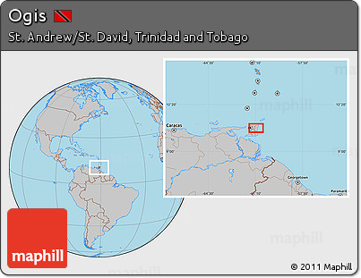 Gray Location Map of Ogis