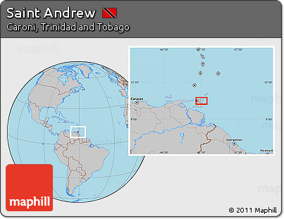 Gray Location Map of Saint Andrew