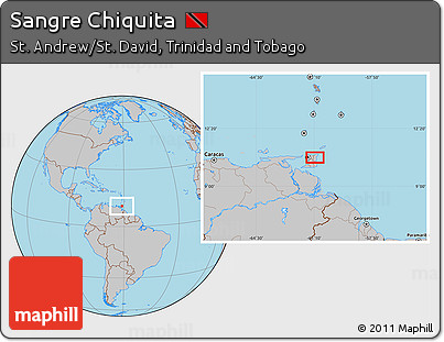 Gray Location Map of Sangre Chiquita