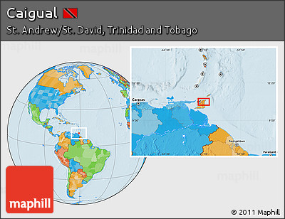 Political Location Map of Caigual