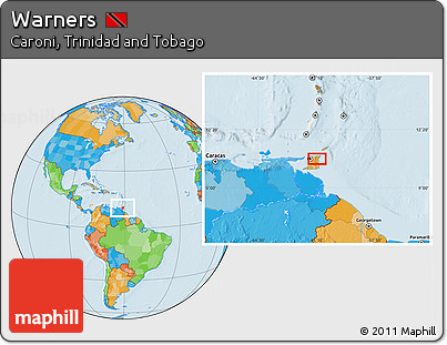 Political Location Map of Warners
