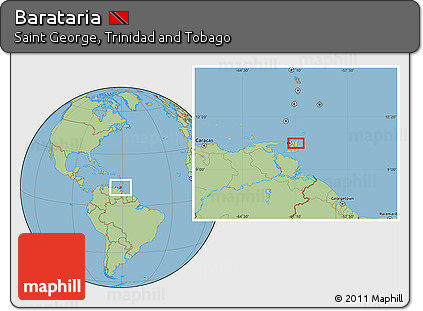 Savanna Style Location Map of Barataria
