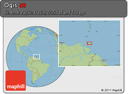 Savanna Style Location Map of Ogis